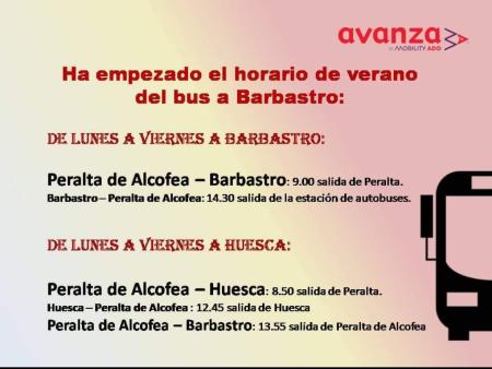 Imagen Autobús de Barbastro - Horario de verano.