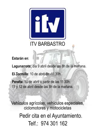Imagen I.T.V. BARBASTRO, S.A. INFORMA: