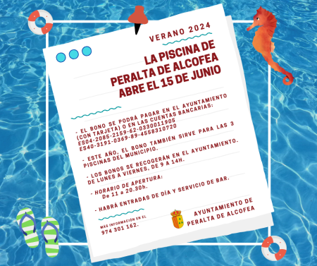 Imagen Apertura de las piscinas de Peralta de Alcofea, 2024.