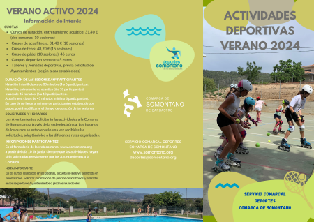 Imagen Actividades Deportivas, Verano 2024 - Abierto el plazo de inscripción.
