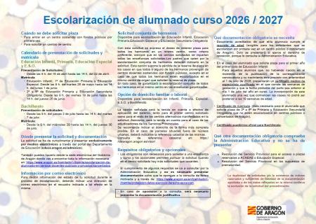 Imagen Se abre el proceso de escolarización para el curso 2026-2027 en centros...