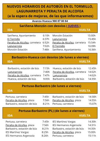 Imagen Cambio en la ruta y los horarios de los autobuses.