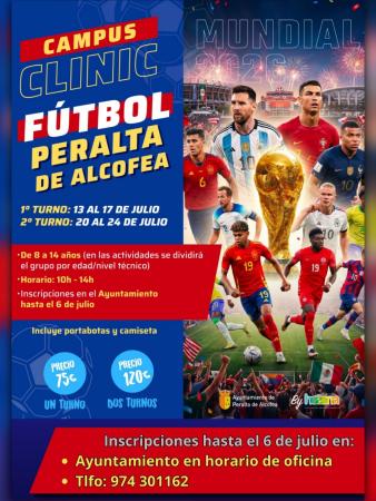 Imagen Campus Clinic Fútbol en Peralta de Alcofea, 2026.