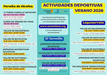 Imagen Actividades Verano 2026.