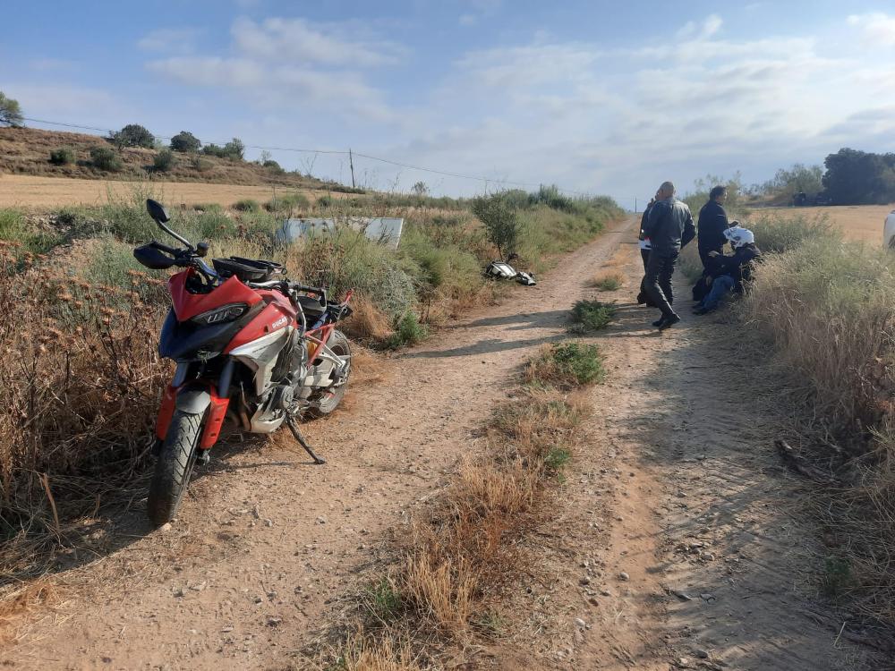 Imagen Herido un motorista en un nuevo accidente en la A-1223, entre Peralta de Alcofea y Berbegal.